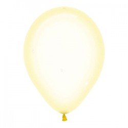 Globos Látex R12 Amarillo Pastel Cristal de 30cm aprox (50 ud)