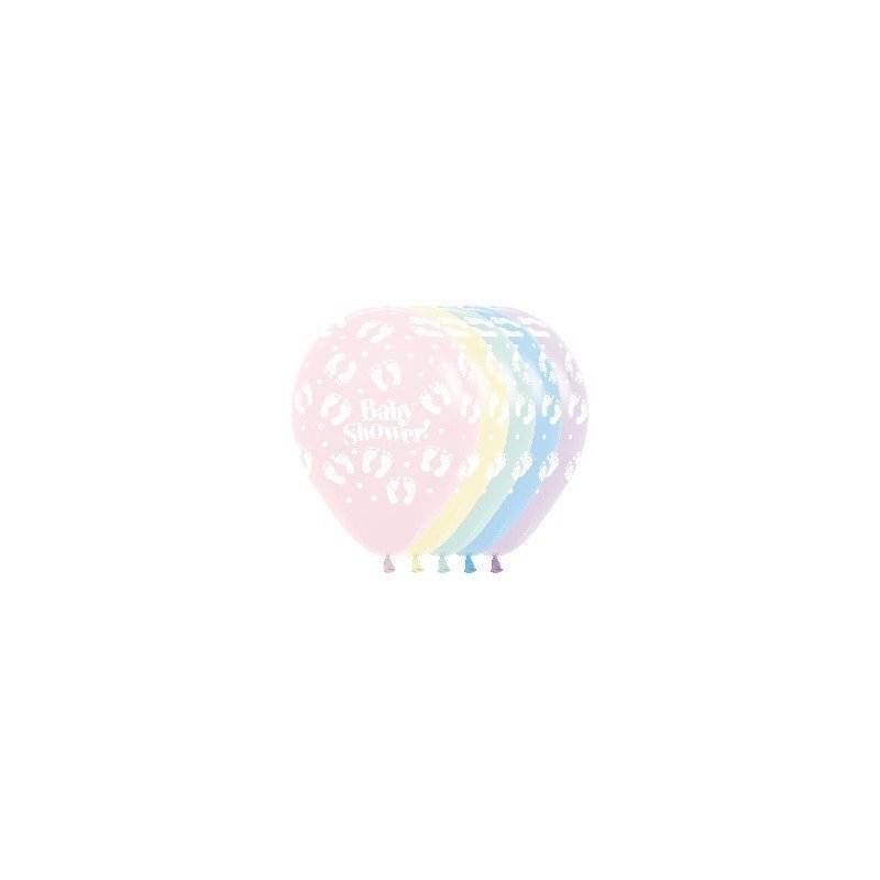 Globos latex Baby Shower colores pastel (12)