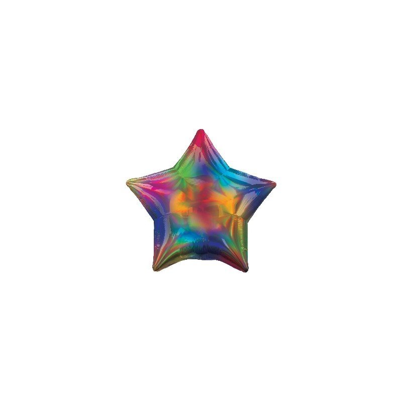 Globo Estrella Multicolor Irisdiscente de 45cm