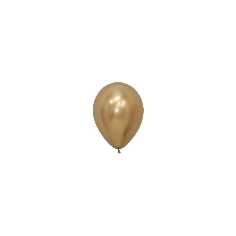 Globos látex Reflex Dorado de 30cm (50 ud)
