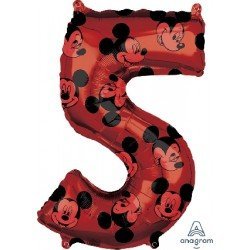 Globo Mickey Número 5 de 65 cm
