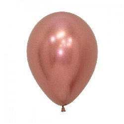 Globos látex Reflex Rosa Dorado de 12.5cm (50 ud)