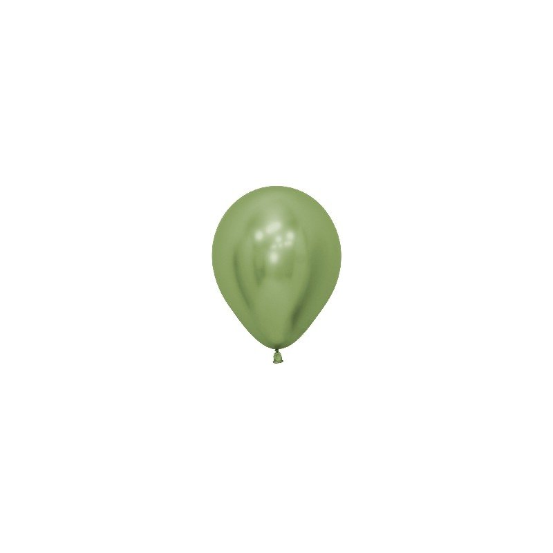 Globos látex Reflex Verde Lima de 12.5cm (50 ud)
