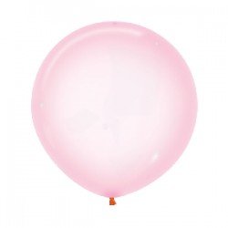 Globos Cristal Rosa pastel R24 de 60cm aprox. (10 UD)