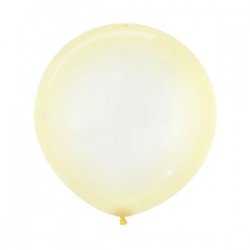 Globos Cristal Amarillo pastel R24 de 60cm aprox. (10 UD)