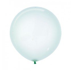 Globos Cristal Verde pastel R24 de 60cm aprox. (10 UD)