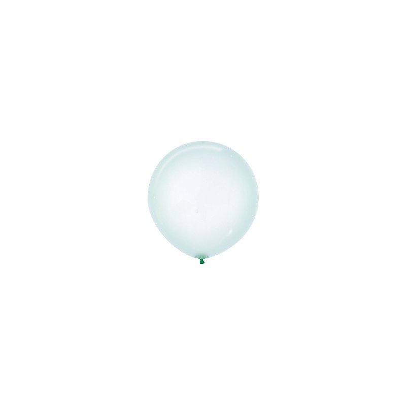 Globos Cristal Verde pastel R24 de 60cm aprox. (10 UD)