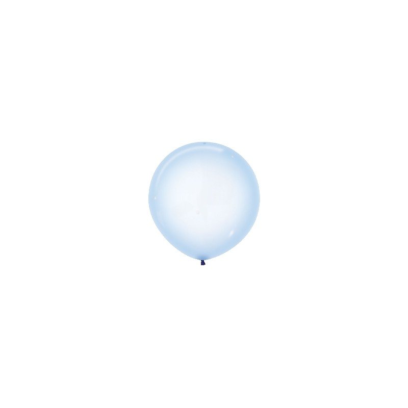 Globos Cristal Azúl pastel R24 de 60cm aprox. (10 UD)