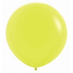 Globos Color Amarillo Neón R24 de 60cm aprox. (10 UD)