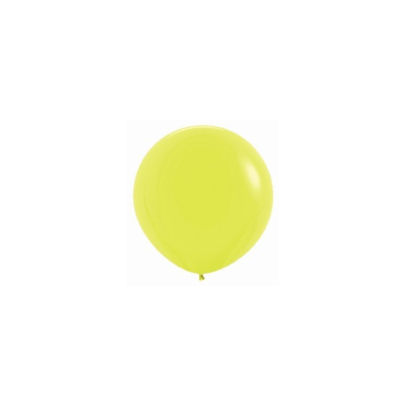 Globos Color Amarillo Neón R24 de 60cm aprox. (10 UD)
