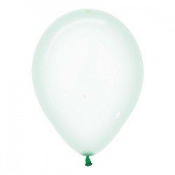 Globos Látex R5 Color Verde Pastel Cristal de 13cm aprox (100 ud)