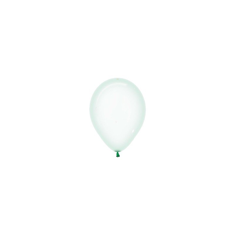 Globos Látex R5 Color Verde Pastel Cristal de 13cm aprox (100 ud)