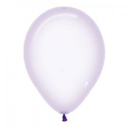 Globos Látex R5 Color Lila Pastel Cristal de 13cm aprox (100 ud)
