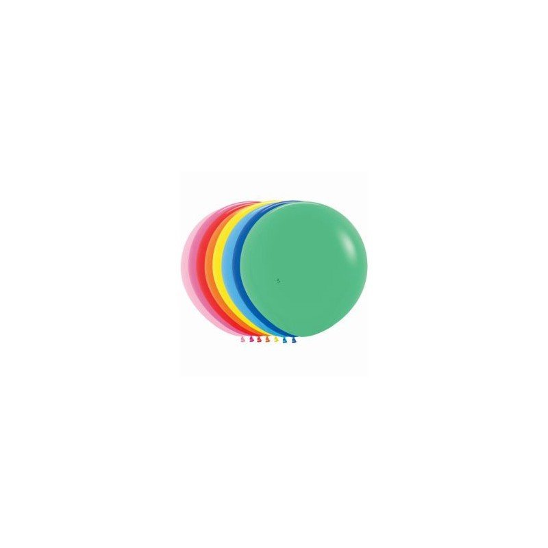 Globos Colores Surtidos solidos R24 de 60cm aprox. (10 UD)