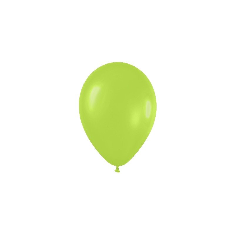 Globos Látex R5 Color Verde Neón de 13cm aprox (100 ud)