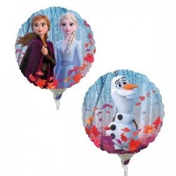 Globo Frozen 2 redondo foil palito sin inflar