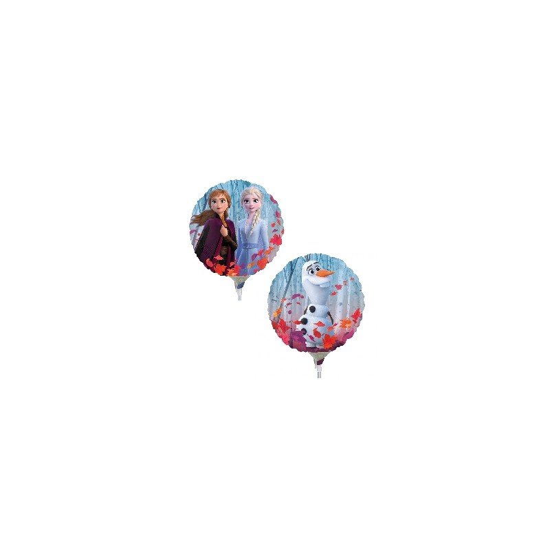 Globo Frozen 2 redondo foil palito sin inflar