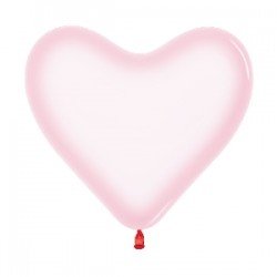 Globos látex Corazón cristal rosa (50)