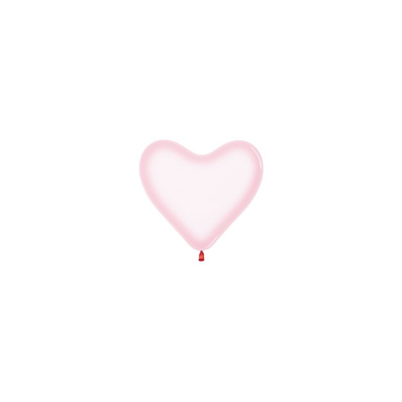 Globos látex Corazón cristal rosa (50)