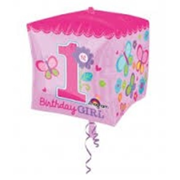 Globo Foil Cubo Dulce 1º Cumple Niña