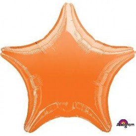 Globo Con Forma de Estrella de Aprox 47cm Color NARANJA -