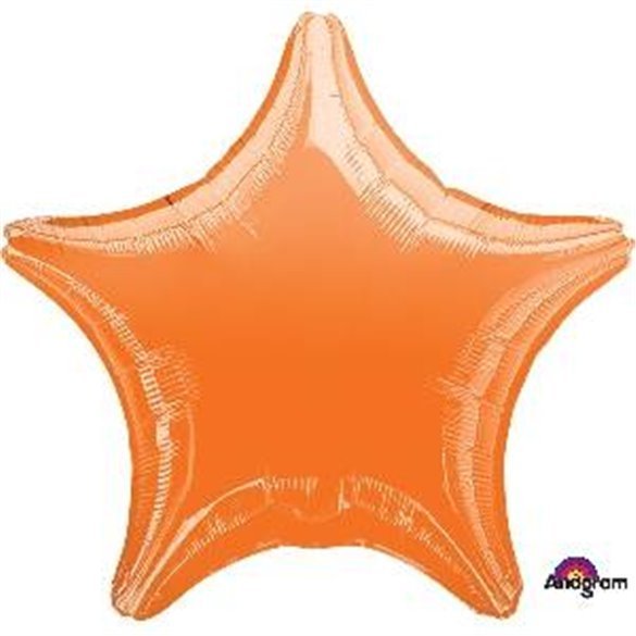 Globo Con Forma de Estrella de Aprox 47cm Color NARANJA -
