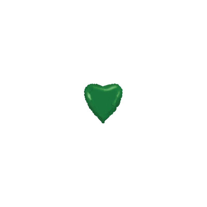 Globo Corazón Verde de 78cm últra 32"