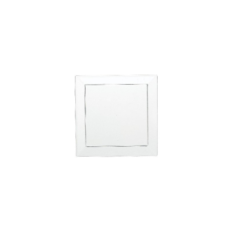 Platos de aperitivos cuadrados 12,7 cm (10) transparente