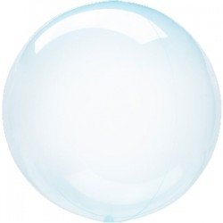 Globo burbuja transparente azul de 45 cm