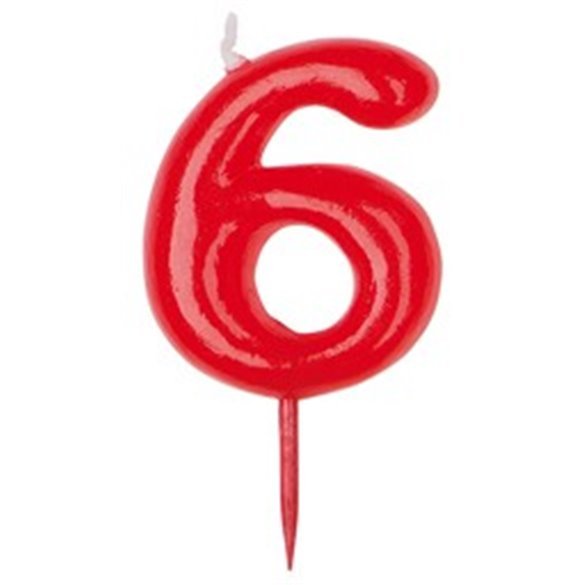 Vela Simple Roja Nº6