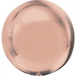 Globo Orbz Oro rosa metalizado de 40cm