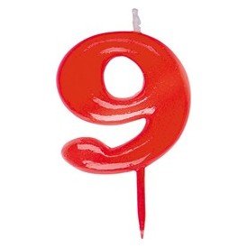 Vela Simple Roja Nº9