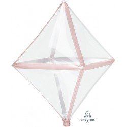 Anglez Transparente Filo Rosa Dorado