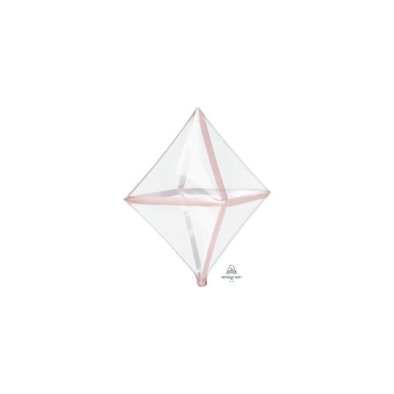 Anglez Transparente Filo Rosa Dorado
