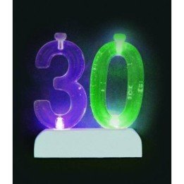 Articulo Vela Número 30 de luz led. de Unique