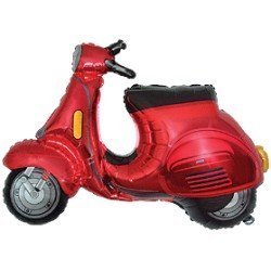 Globo Moto Scooter Roja de 74 cm x 96 cm aprox.