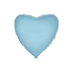 Globo Corazón Azul pastel de 45cm estándar 18"