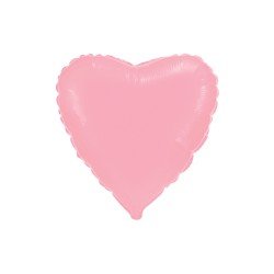 Globo Corazón Rosa pastel de 45cm estándar 18"