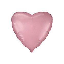 Globo Corazón Rosa pastel satinado de 45cm estándar 18"