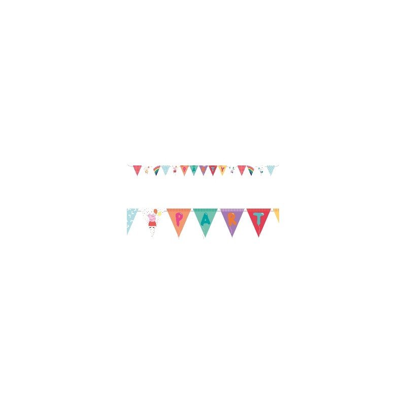 Banderin Triángulos Peppa Party