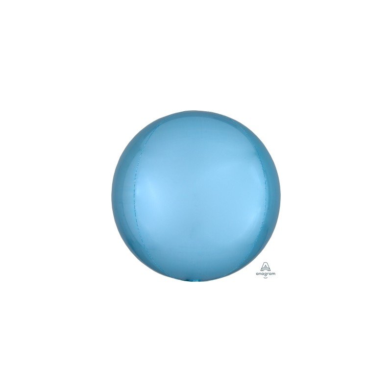 Globo Orbz Azul claro metalizado de 40cm