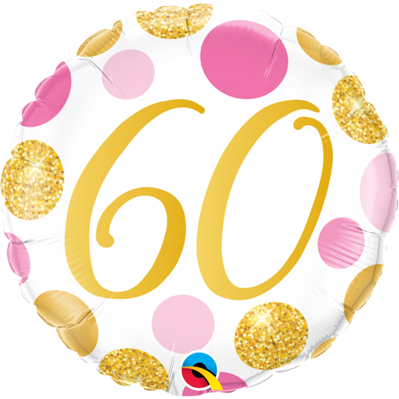 Globo Foil 60 Rosa y Oro de 45cm