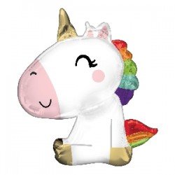 GLOBO UNICORNIO SENTADO DE 68x73cm