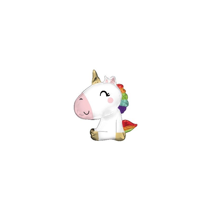 GLOBO UNICORNIO SENTADO DE 68x73cm