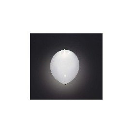 Globos de látex con Luz Led Color Blanco Solido de aprox. 25cm. (5 ud)
