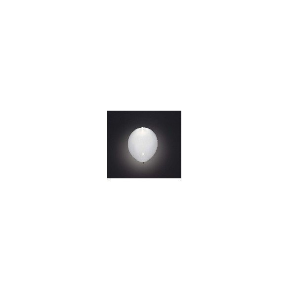 Globos de látex con Luz Led Color Blanco Solido de aprox. 25cm. (5 ud)