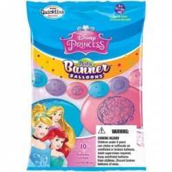 Globos latex cadeneta Quick Link Princesas Disney surtidos de 30 cm (10 ud)