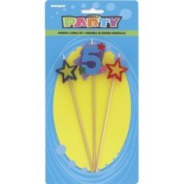 Articulo Vela Numero 5 y estrellas de Unique