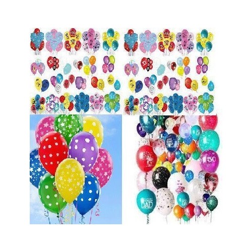 Distribución y venta al por mayor de Globos de Látex impresos de licencias